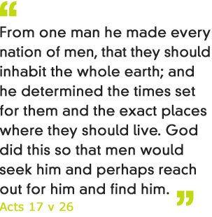 Quote - Acts 17 v 27